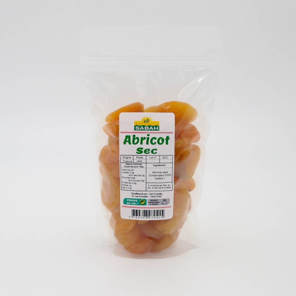 Abricots secs par 100g