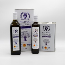 Huile d'olive extra vierge de Crète Sitia AOP bouteille 1L - Carré