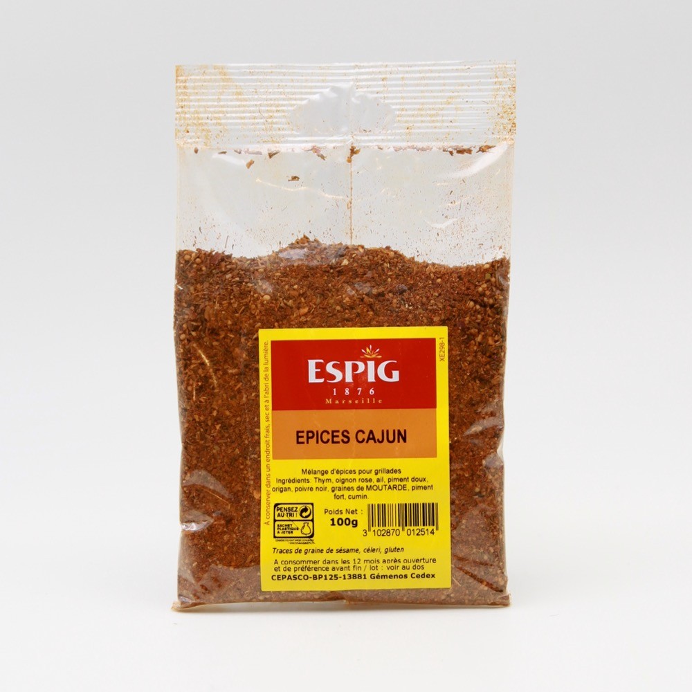 Epices Cajun mélange 100 gr sachet refermable : : Epicerie